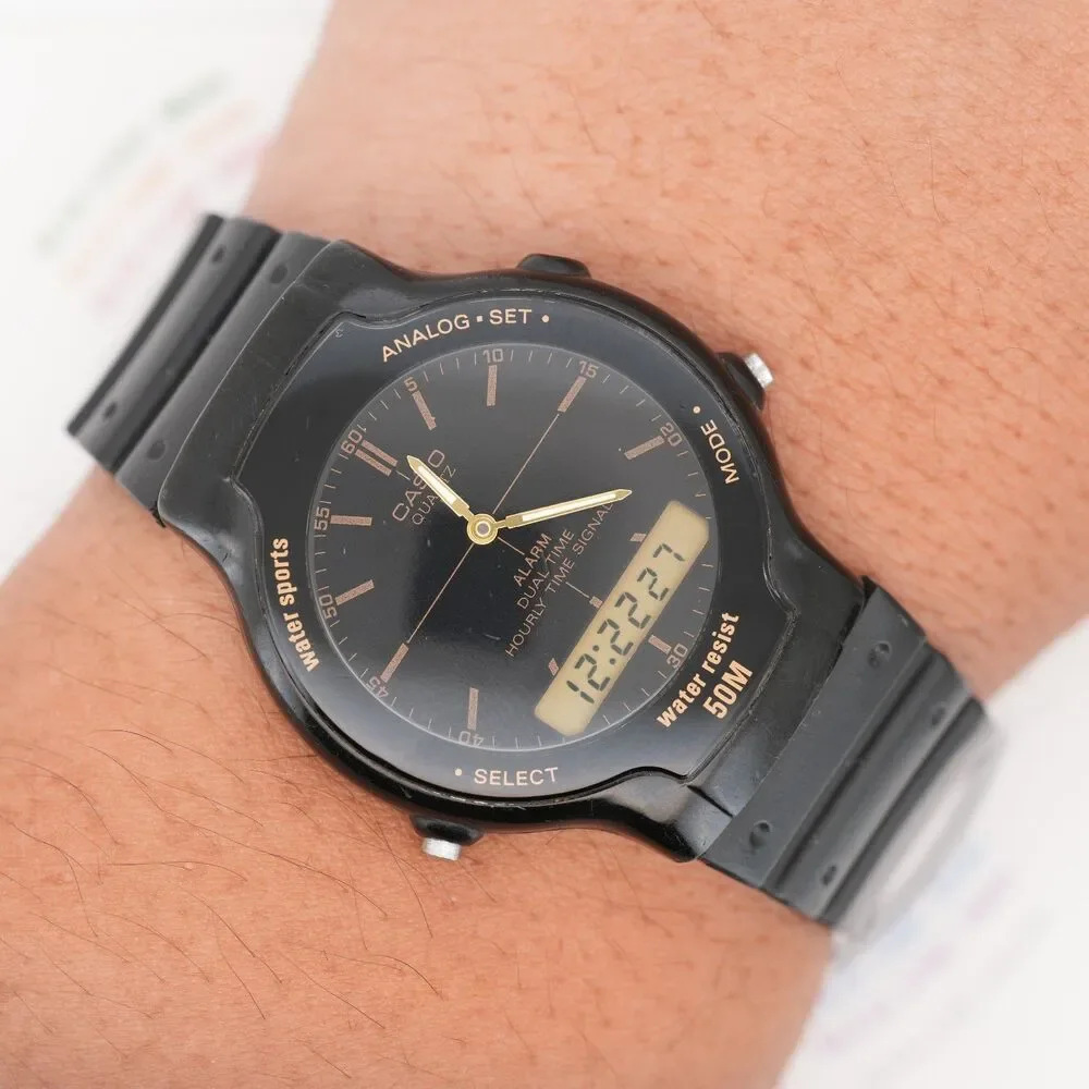 Rare Vintage Casio AW-30 Water Sports Ana-Digi Watch 35mm New Battery Polished